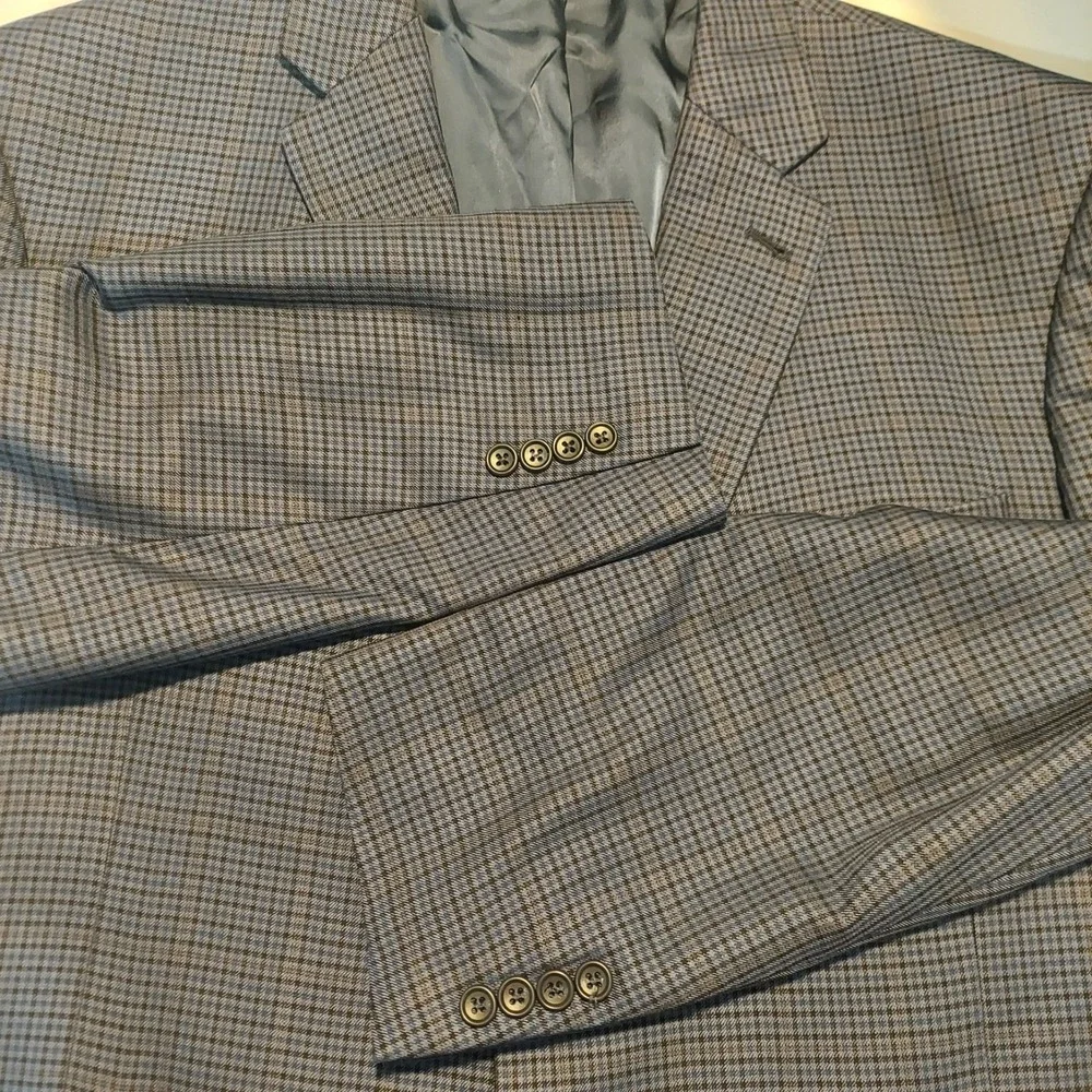 Jos. A. Bank Signature Collection‎ Tailored Fit Silk Wool Blue Blazer Jacket 48R